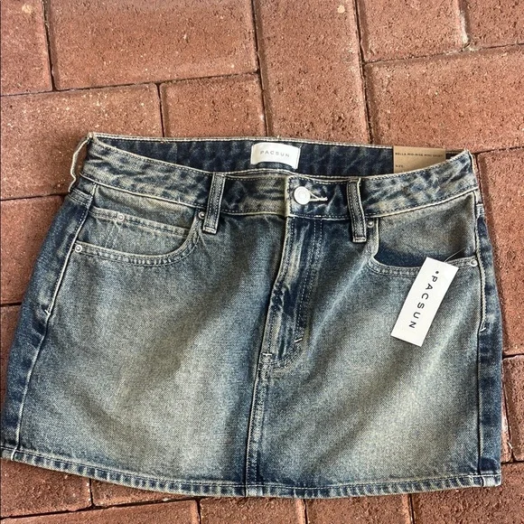PacSun Blue Denim Mini Skirt - Picture 1 of 6